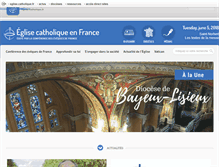 Tablet Screenshot of eglise.catholique.fr